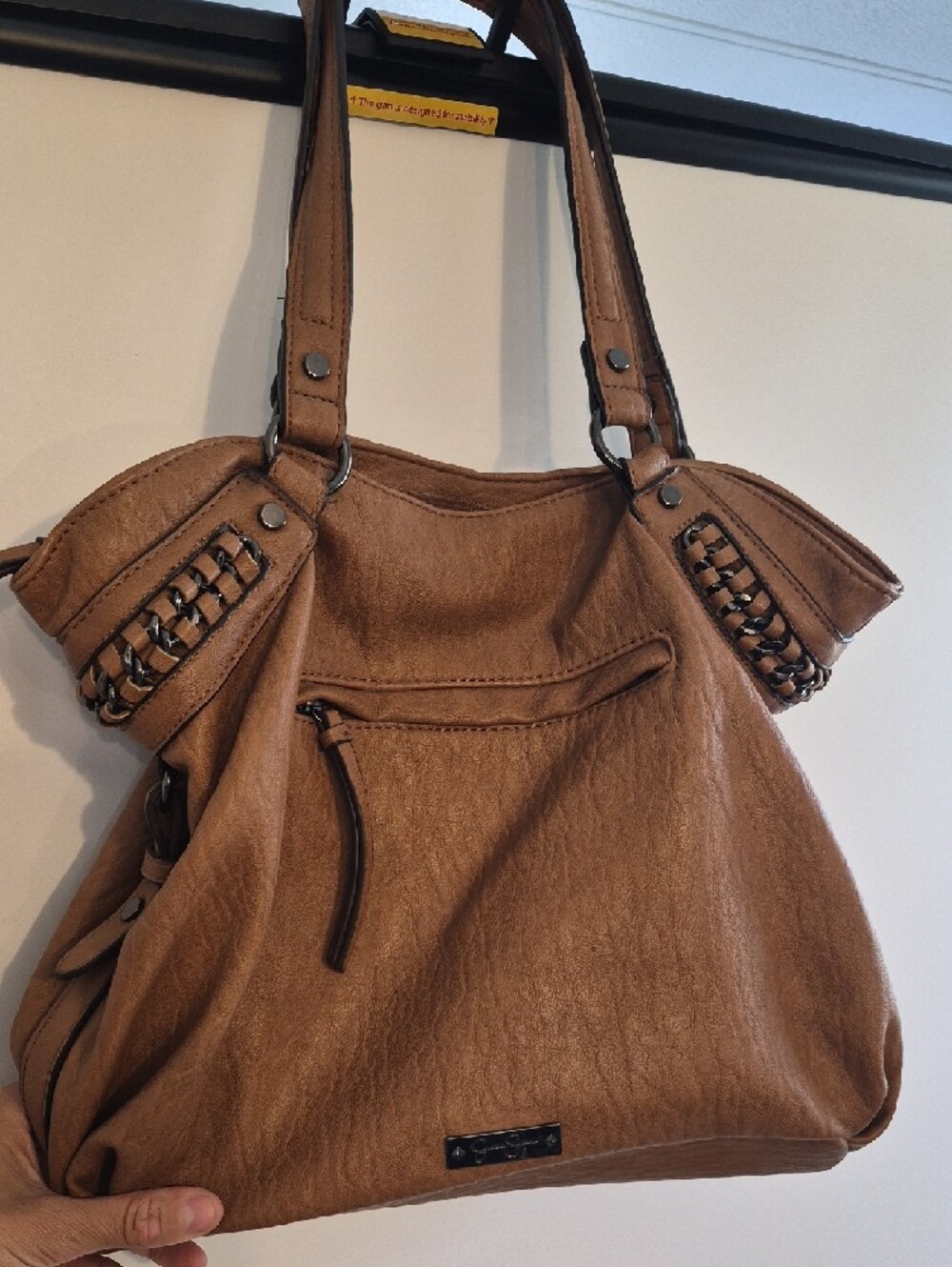 Women's Brown Faux Leather Shoulder Bag